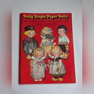Dolly Dingle Paper Dolls Book 70s Unused Uncut Colorful & Cute~ Whimsical